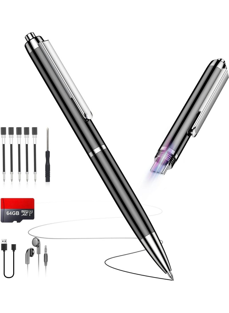 Bukela 64GB (7200Hrs) Voice Recorder w/Type-C, Voice Activated Recorder with AI-Intelligent Noise Reduction, Audio Recording Device 90 Days Storage Capacity for Lectures Meeting, Class, Work, Interviews - Image 1